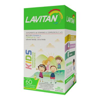 Lavitan Kids Verde 60 comprimidos mastigáveis